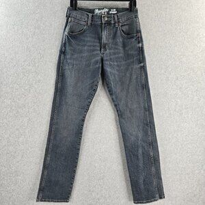 Wrangler Retro Jeans Mens 30x34 Slim Straight Cowboy Western Denim Whiskered